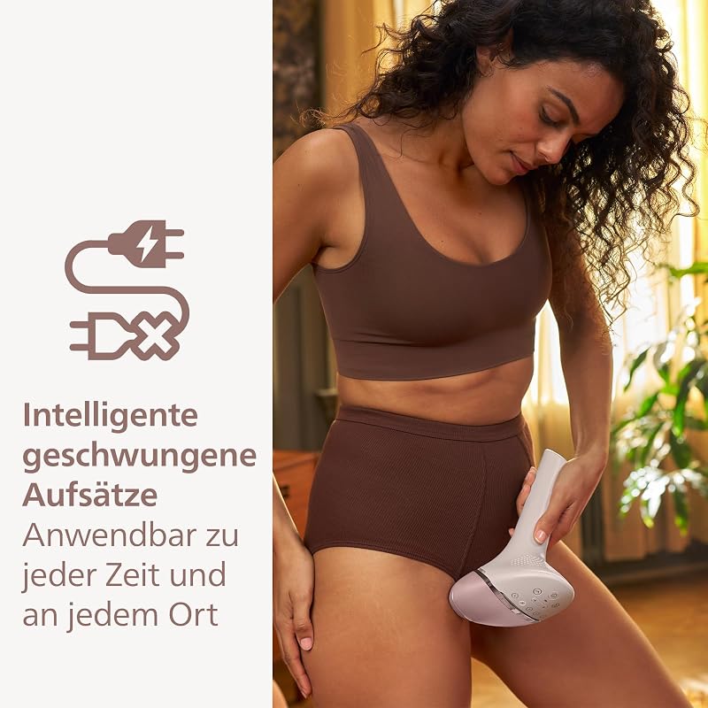 Lumea IPL 9900 Series - IPL Geräte Haarentfernung für bis zu 2 Jahre seidig-glatte Haut¹ mit 3 Aufsätzen für Körper & Gesicht, kabellos, Alternative zur Laser-Haarentfernung (BRI953/02)