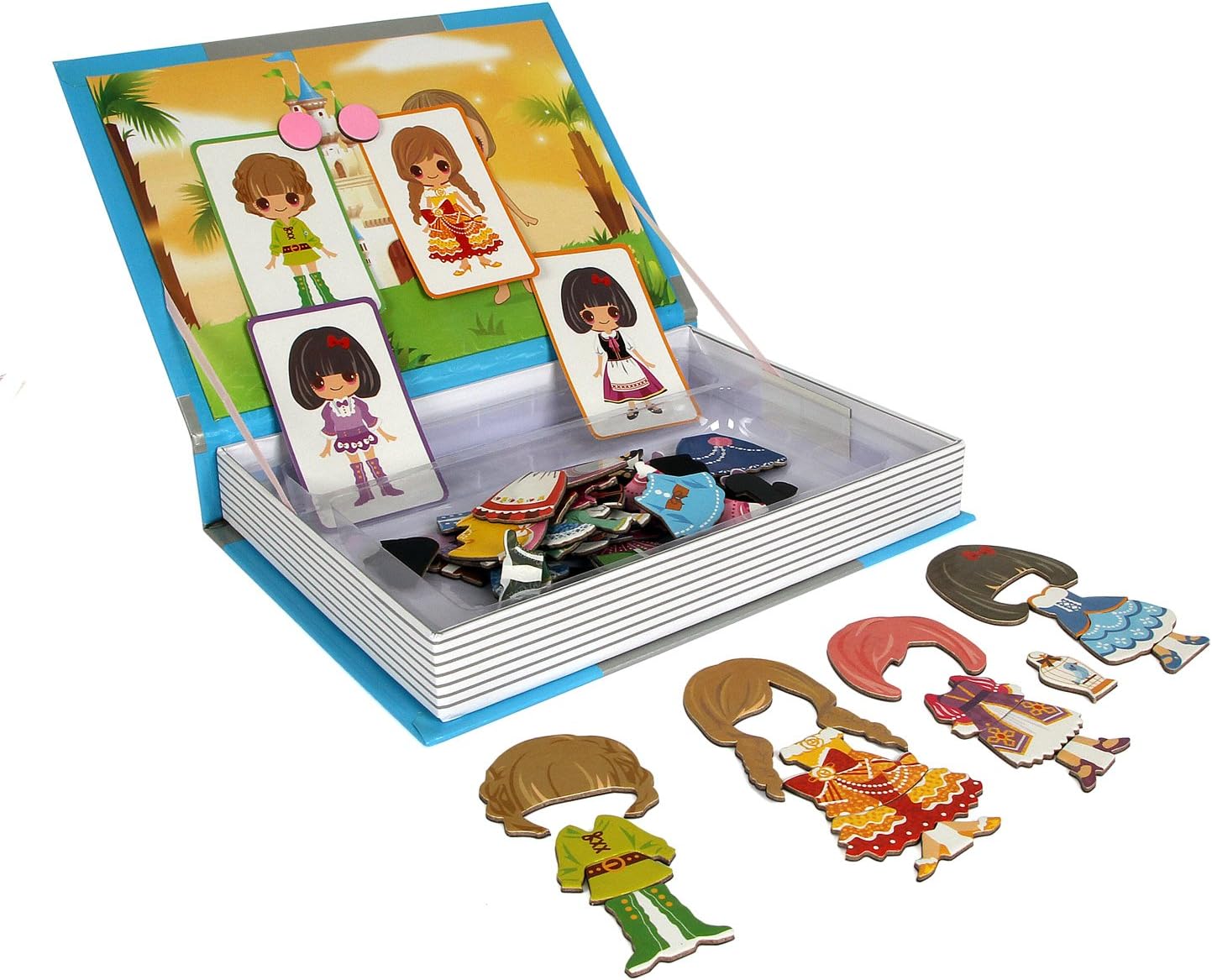 OIYIO 8726-10 Magnetic Puzzle Book Fashion Personality European Classic Girl's Outfits Dress up Intellectual Jigsaw Toy Baby Series