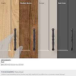 Amerock | Cabinet Pull | Matte Black | 3 inch