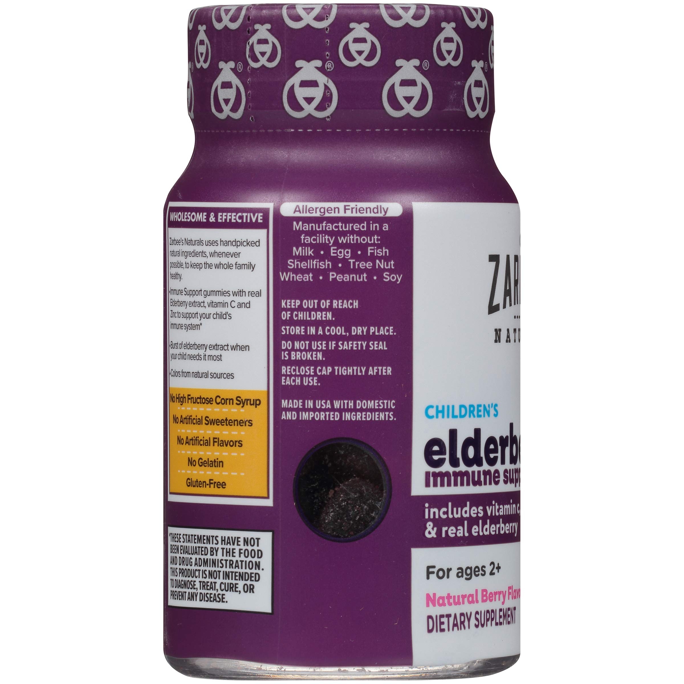 Zarbee's Naturals Children's Black Elderberry Syrup for Immune Support