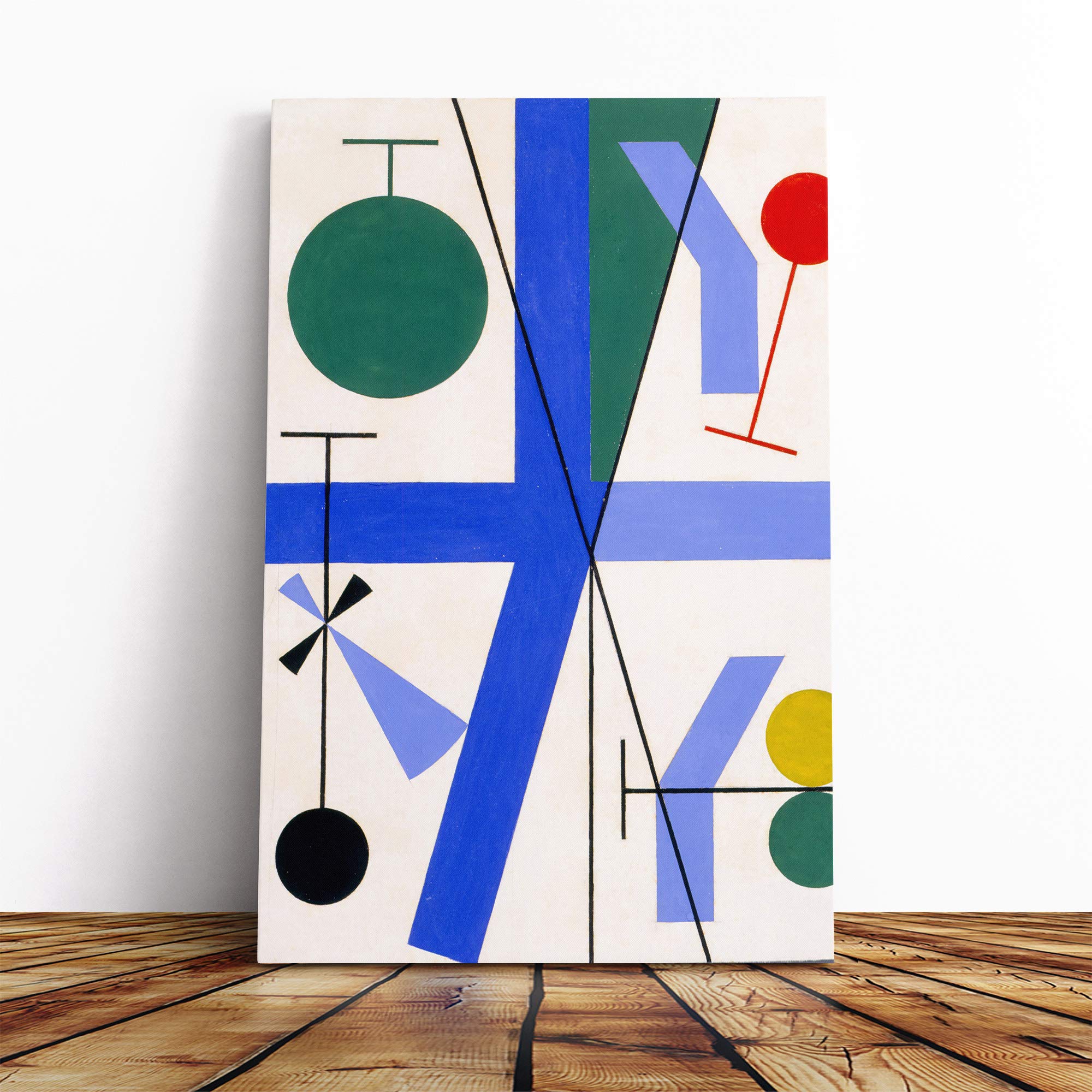 Sophie Teauber ARP Composition Canvas Print | Gallery Wrapped 30mm Frame Wall Art | 20x14 inches | Ready to Hang | Modern Picture | Living Room Bedroom Lounge Office
