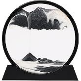 ZYKKGEY 3D Deep Sea Moving Sand Art,Relaxing Desktop Home Office Work Decor,Moving Sand Art Picture