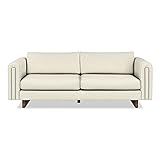 SIMPLIHOME Jones 84-inch Wide Sofa in Ivory Tightly