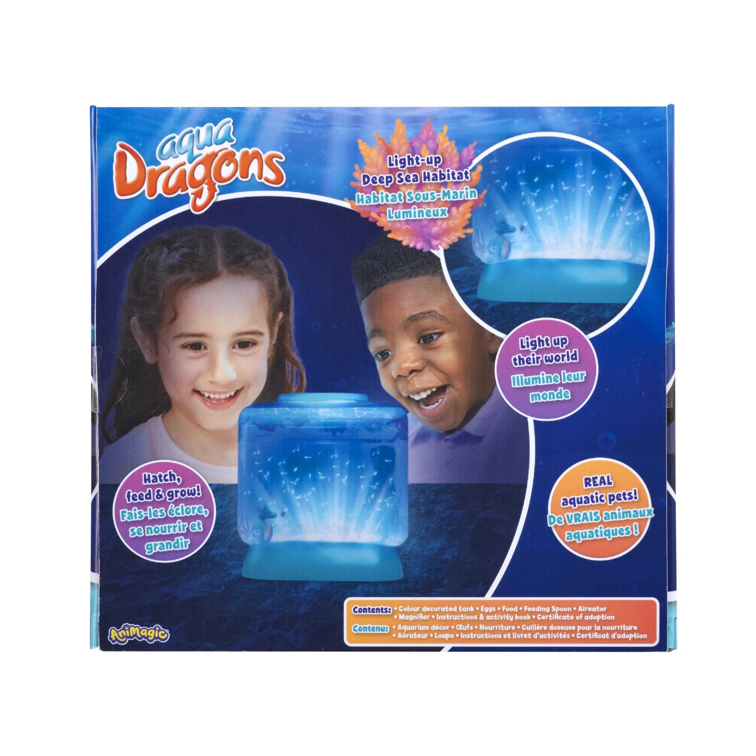 Animagic Aqua Dragons Light-Up Deep Sea Habitat | Build an Aquatic Ecosystem, Watch Prehistoric Pets Hatch & Grow Science Kit | Ages 6+ (Packaging may vary)