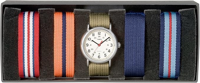 Timex Weekender UG0099Q4 - Reloj analógico de Cuarzo Unisex, Correa de Nailon Multicolor