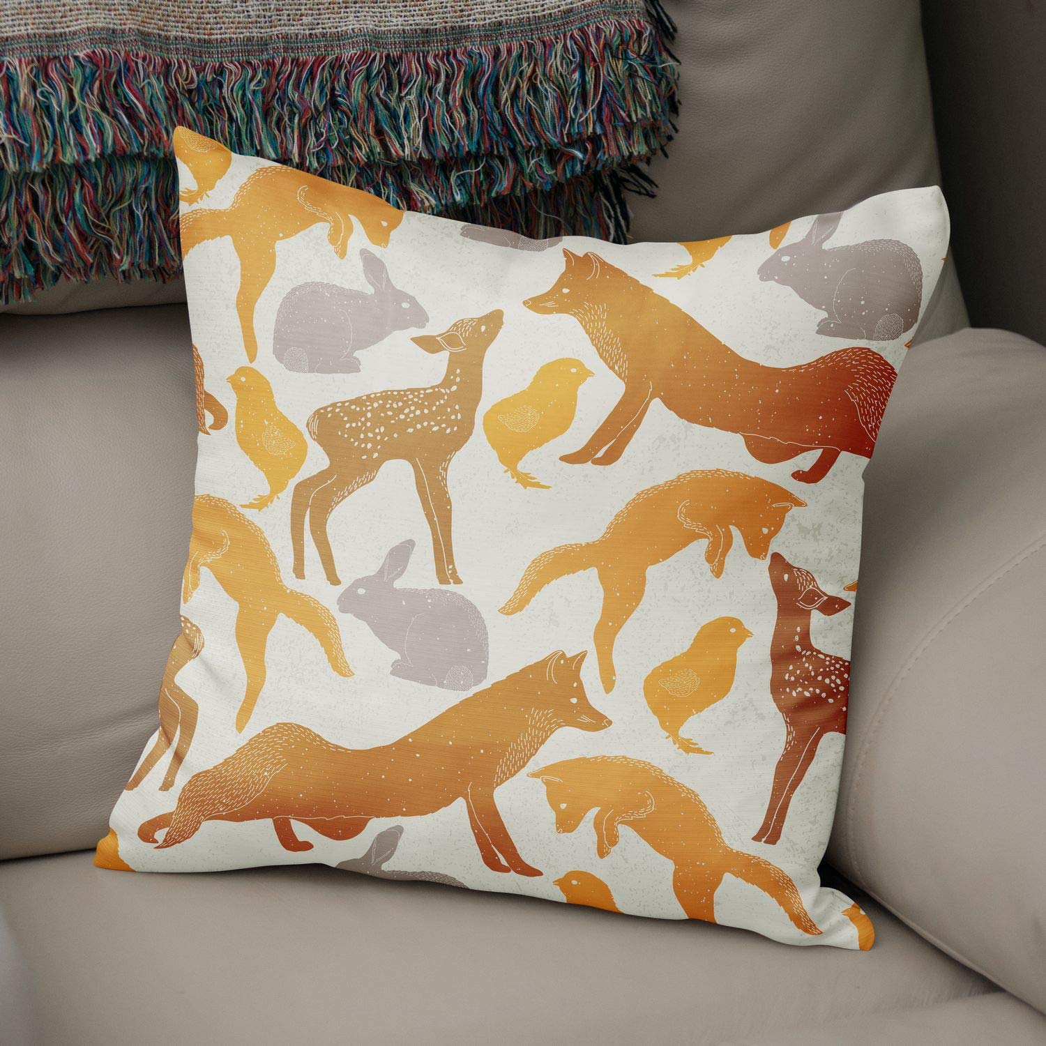 Bonamaison Decorative Cushion Cover Random Pattern, Throw Pillow Covers, Home Decorative Pillowcases for Livingroom, Sofa, Bedroom, Size:50x50 Cm - Designed and Manufactured in Turkey