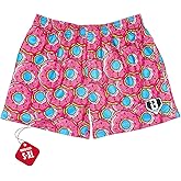 Baseball Lifestyle 101 Boy's Donut Strawberry Mesh Shorts w/Side Pockets and Elastic Waist, 5 inch Inseam, Youth Sizes S-XL