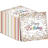 Confetti Sprinkles Birthday Napkins for Happy Birthday Party Supplies Sprinkles Party Themed Paper Napkins Disposable for Kids Two Sweet Donut Birthdays Party Favors (100 Pack)