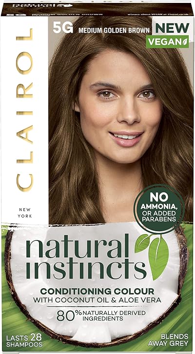 Clairol Natural Instincts Semi-Permanent No Ammonia Hair Dye 5G Medium Golden
