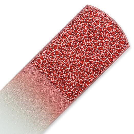 Farbglas Fußfeile „Silver Cracks“: Fußschaber & Kallus-Entferner, Handgemacht - Bild 12 von 12