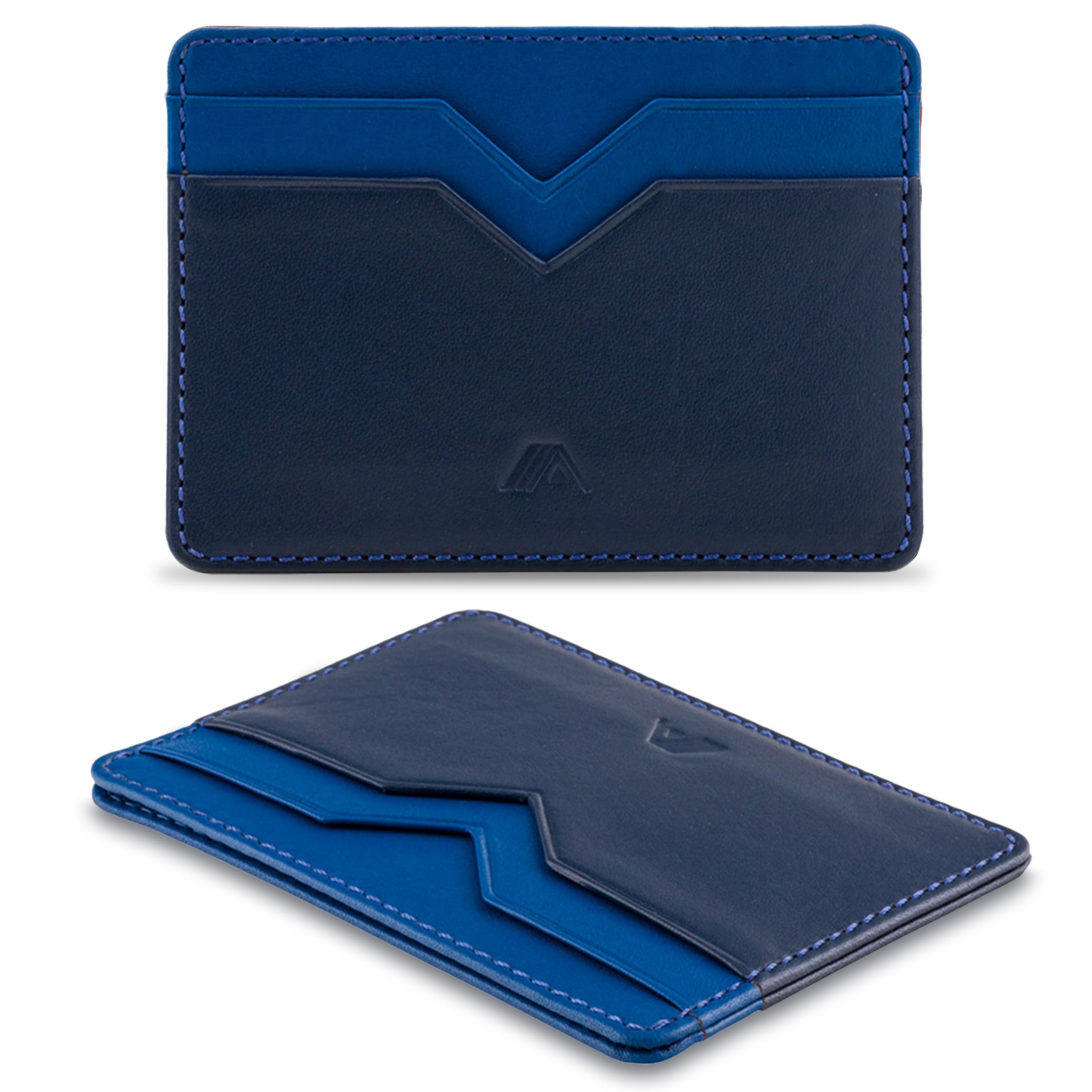 Yaiba Slim Leather Card Holder - Minimalist Front Pocket Wallet