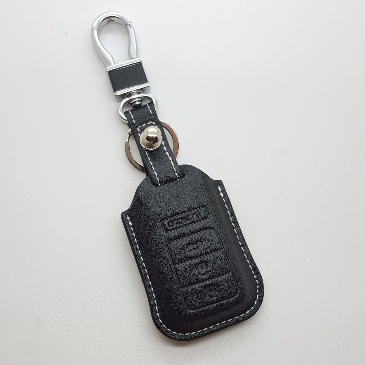 Rockxia Honda Smart Key Protective Cover Key Fob Case Cover Key Chain Holder for CR-V Civic 2014 2015 for Accord 2013 Accord EX,EX-L & Touring 2014 2015 Key Chain,Honda Auto Accessories (Black)