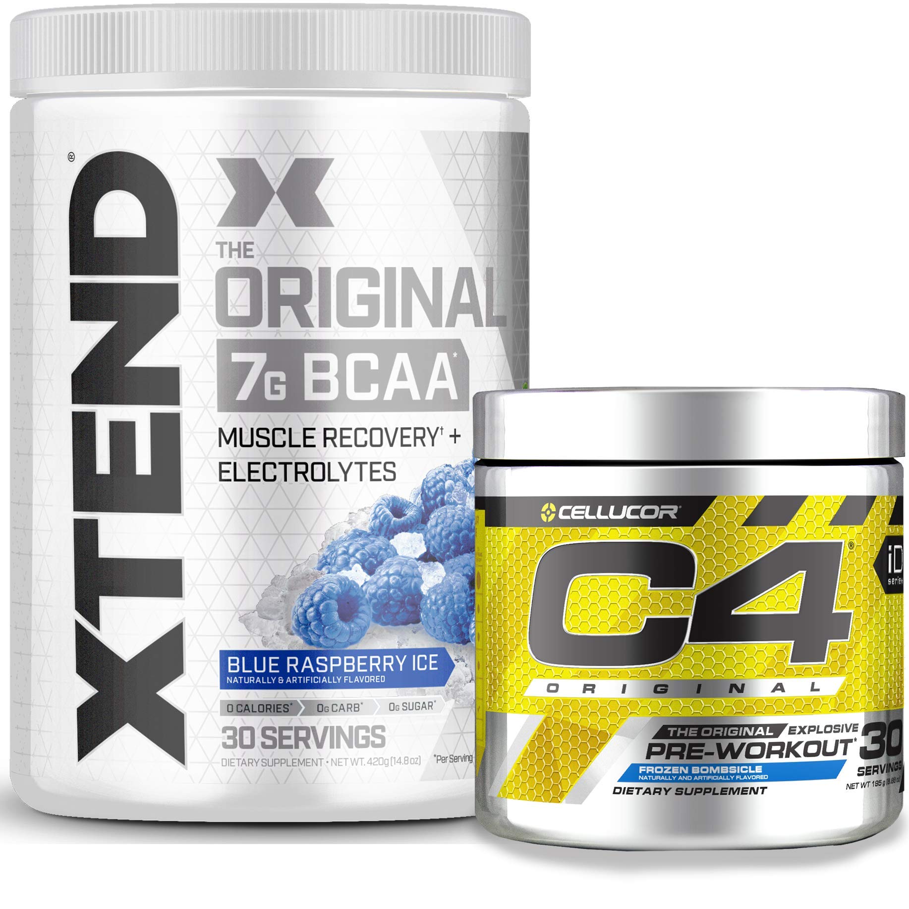 Cellucor Pre Workout Bcaa Bundle C4 Original Pre Workout Powder Icy Blue Razz 30 Servings Xtend Bcaa Powder Blue Raspberry 30 Servings Buy Online In Solomon Islands At Desertcart 61846082
