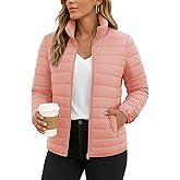 TACVASEN Women's Puffer Jackets Quilted Packable Puffy Coats Lightweight Winter Warm Zip Up Down Jacket Stand Collar