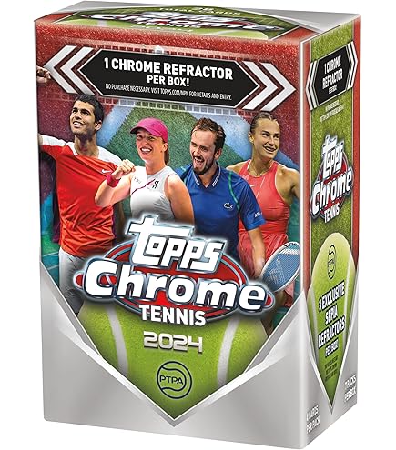 Amazon.com: 2024 Topps Chrome Tennis Trading Card Blaster Box