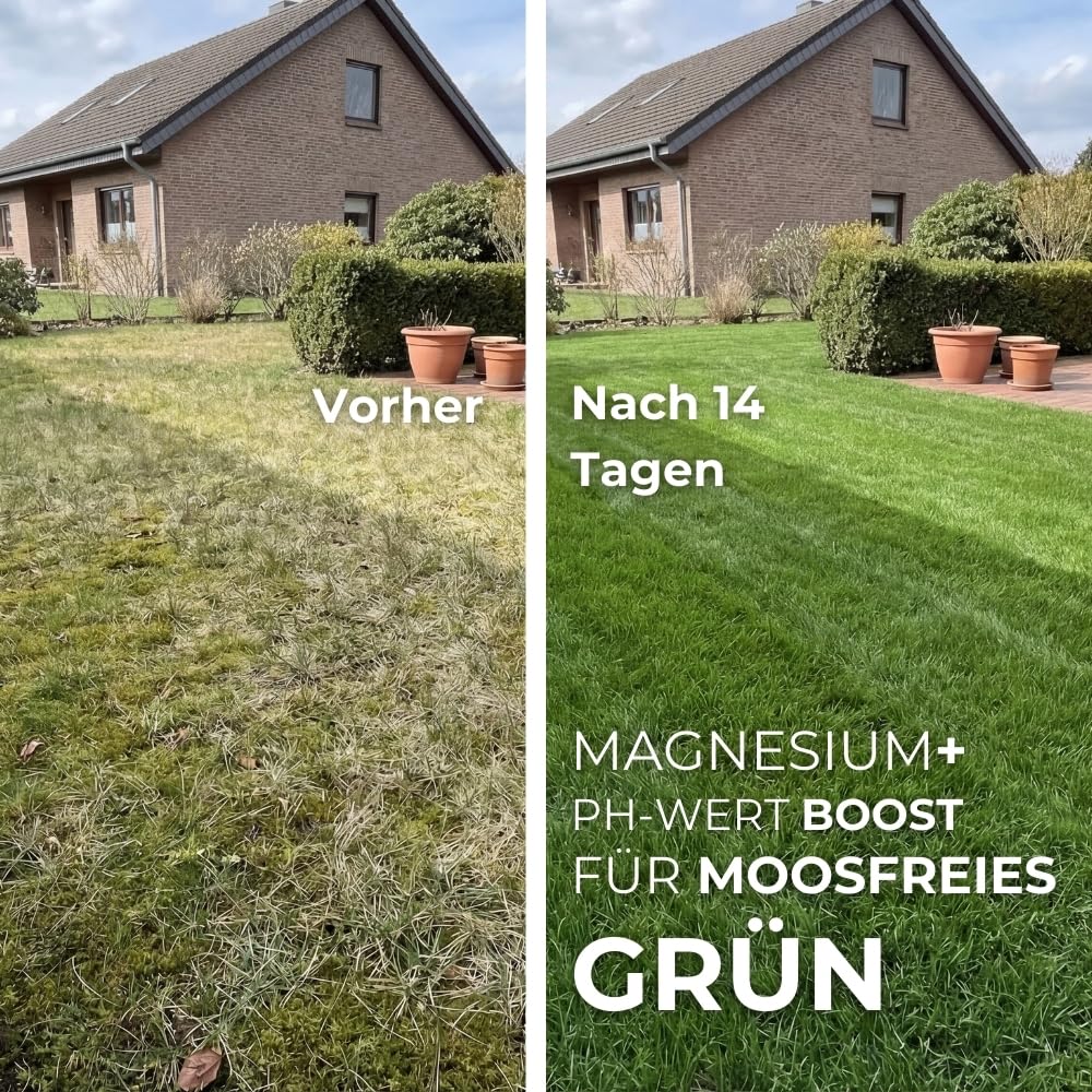 TerraUno Rasenkalk Frühjahr & Herbst, bei Moos und Unkraut im Rasen, verstärkt die Düngung, verbessert pH-Wert & Bodenstruktur, 15 kg für 300 m², extra fein, ideal für Streuwagen, tierfreundlich 2