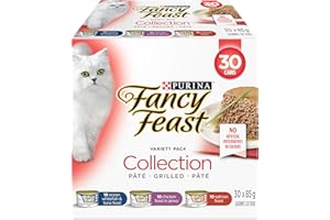 Fancy Feast Wet Cat Food, Collection Variety Pack 3 Flavours - 85 g Can (30 Pack)