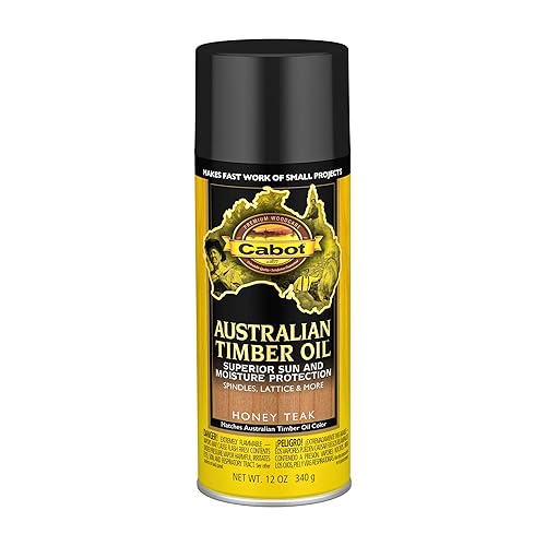 Cabot Australian Timber Oil Wood Stain and Protector, Honey Teak, 12 oz Aerosol Can