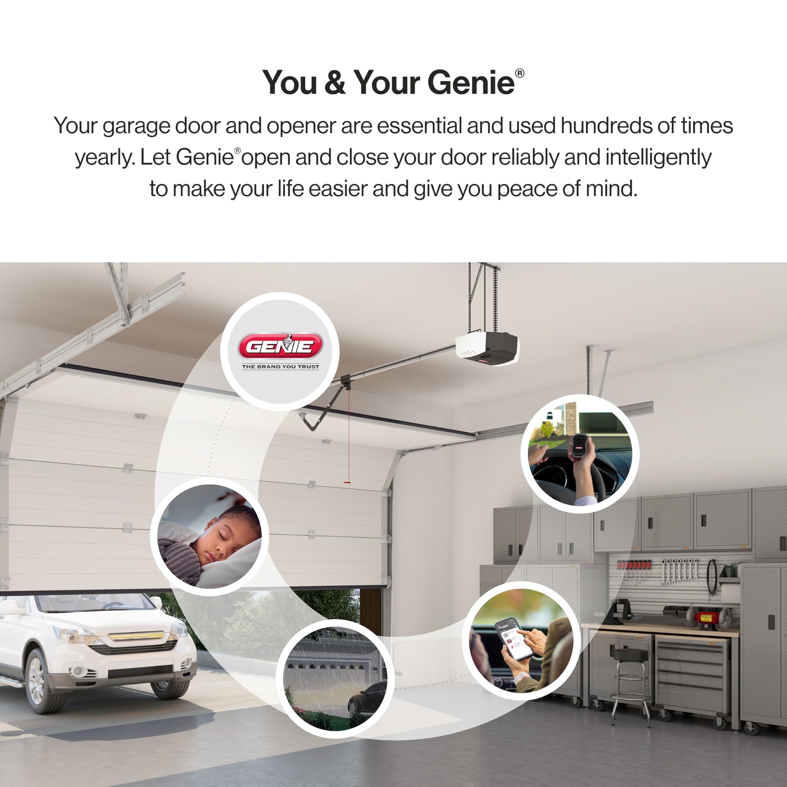 Genie StealthDrive 7155 Connect Smartphone-Controlled Belt Drive Garage Door Opener - 1 Each - View 4