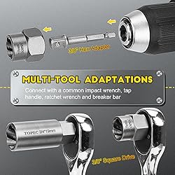 Topec Deep Bolt Extractor Set 28PCS, 3/8" Drive