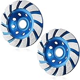 AOKLIT 2 Pcs Concrete Grinding Wheel 4 1/2 Inch for Angle Grinder | 12-Segment Diamond Cup Grinder Wheel for Grinding and Polishing Stone Concrete Surface, Stones, Cement, Marble