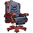 PENN EXECUTIVE CHAIRS - Fully Reclining Genuine Leather with Solid Wood (450 Lbs. Weight Capacity)