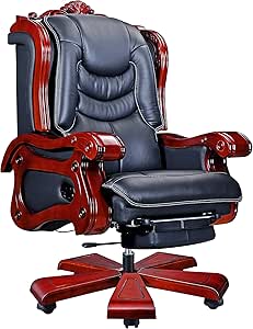 PENN EXECUTIVE CHAIRS - Fully Reclining Genuine Leather with Solid Wood (450 Lbs. Weight Capacity)