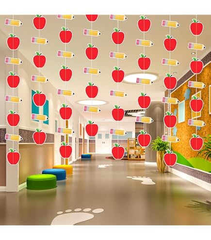 9-Piece Honeycomb Back To School Decor Set - Centerpieces For Classroom, Teacher Desk, First Day Party & Bulletin Boards