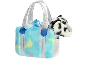Aurora® Fashionable Fancy Pals™ Blueberry Snow Leopard™ Stuffed Animal - On-The-go Companions - Stylish Accessories - White 6.5 Inches