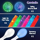 Joyreal Sensory Toys 10Pcs Light Up Autism Fidget Tubes Balls Maracas view 6