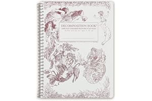 Decomposition Mermaids College Ruled Spiral Notebook - 9.75 x 7.5 Journal with 160 Lined Pages - 100% Recycled Paper - Cute N