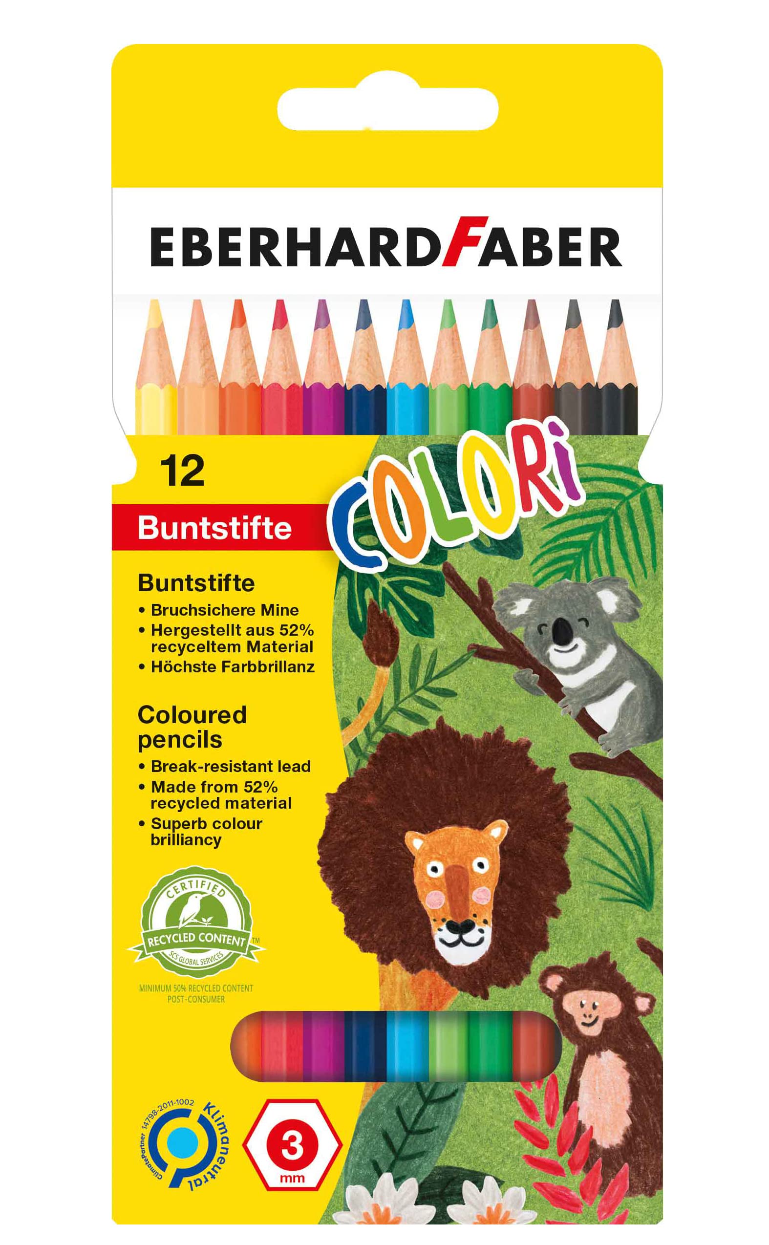 Eberhard Faber Hexagonal Coloured Pencils (Pack of 12)