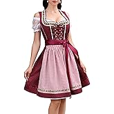 Clearlove Women's Oktoberfest Costume Dress Dirndl Dresses Women German Beer Costumes Outfit for Carnival