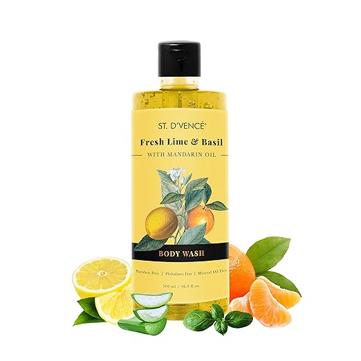 ST. D'VENCE Lime & Basil Body Wash With Mandarine (500 Ml), 500 ml