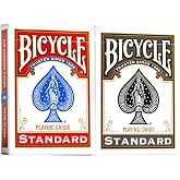 Bicycle Rider Back Playing Cards 2 Pack Red and Black Poker Size | Standard index, Air Cushion Finish, Made in USA, 140 years trusted, Premium quality for all card games