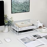 EasyPAG 2 Tier A4 Mesh In Trays Desk Tidy White 34x24.5x13.5 cm view 5