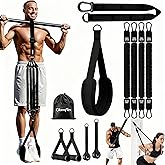 Adjustable Heavy Duty Pull Up Assistance Bands with Fabric Feet and Knee Rest - Pull Up Resistance Bands for Men, Women, and Seniors - Perfect for Dip and Resistance Strength Training Glamflex