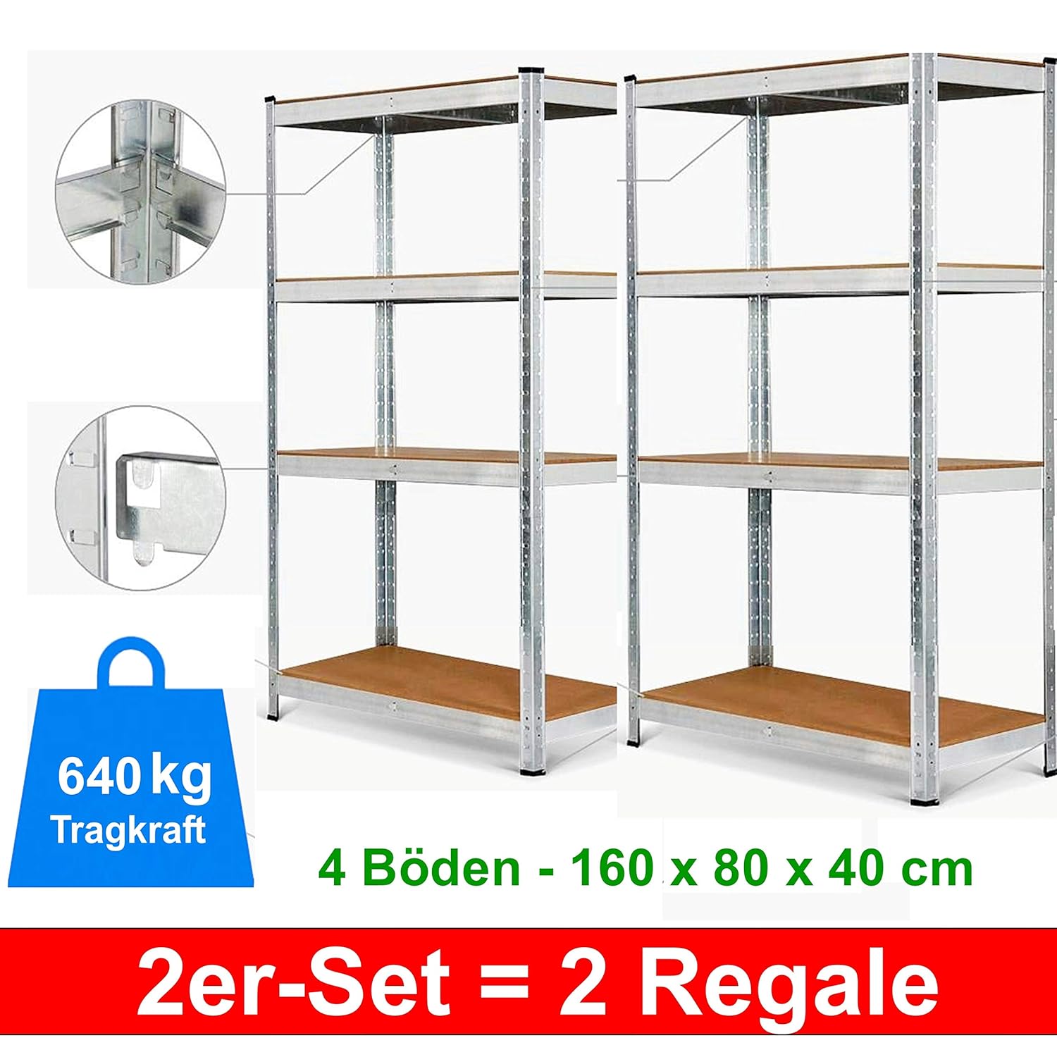 Baumarkt Schwerlastregal Steckregal Lagerregal Kellerregal Regal