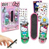 SANRIO Hello Kitty Fingerboard Toy Set - 3 Pc Bundle with Hello Kitty Finger Skateboard for Kids, Hello Kitty Stickers, and More | Hello Kitty Party Favors