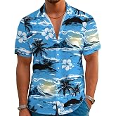 Funny Hawaiian Shirt Summer Beach Tropical Short Sleeve Holiday Print Aloha Shirt Casual Button Down Shirt