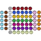 25mm Assorted Colors Flat Back Round Acrylic Rhinestones Plastic Circle Gems for Costume Making Cosplay Jewels Pro Grade Embelishments - 60 Pieces