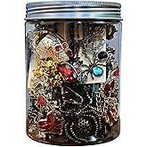 YDCYYH Gothic Mystery Jewelry Jar Witchy Jewelry Gift Set Surprise Jewelry Set Includes Necklaces, Earrings, Rings, Bracelets, Brooch for Unique Anniversary Birthday Friendship