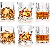DeeCoo Premium 10, 11 OZ Scotch Glasses - Old Fashioned Whiskey Glasses/Style Glassware for Bourbon/Rum/Bar Tumbler Set of 6