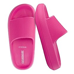 CUSHIONAIRE Feather EVA Slides for Women