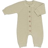 Avibae Baby Knit Romper, Cotton Long Sleeve Sweater for Newborn Infant, Baby Boys and Girls Onesie for 0-9 Months