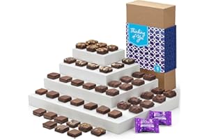 Fairytale Brownies Thinking of You Magic Morsel 48 Individually Wrapped Gourmet Chocolate Food Gift Basket for Sympathy Good Luck or All-Occasion - 1.5 Inch x 1.5 Inch Bite-Size Brownies - 48 Pieces - Item LT448