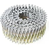 findmall 2 x .092-Inch Ring Shank 3600 Count. Hot-Dipped Galvanized | 15-Degree, Adapted to Gun Type CN57/CN65/CN70, Collated Wire Coil Full RoundHead