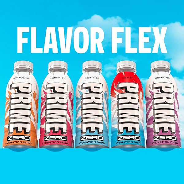 PRIME ZERO ICE POP, SUGAR FREE SPORTS DRINKS, ELECTROLYTE ENHANCED TO REPLENISH FLUIDS, B VITAMINS, ANTIOXIDANTS, LOW CALORIE, MADE WITH NATURAL FLAVORS, 16.9 FL OZ 12 PACK