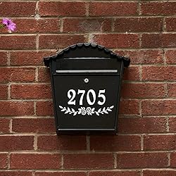 3 Inch Reflective White Mailbox Numbers Stickers, 4