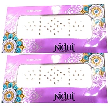 My.Shop Diamond Cut Tiny Small Bindis Stone Bindi for Women Ladies Girls Wedding Party Makeup (Two Sheets)